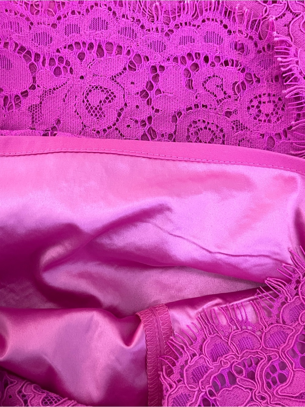 BARDOT Lace Sheath Cocktail Dress In Magenta Pink 10/Large - Picture 8 of 9